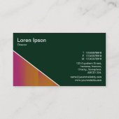 Diagonal V3 - Dunkelgrün Visitenkarte (Rückseite)