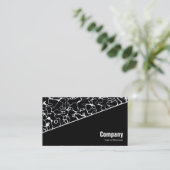 Diagonal V3 - Schwarz - Abstrakt 080716(9) Visitenkarte (Stehend Vorderseite)