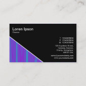 Diagonal V3 - Schwarz - Abstrakt 090716(04) Visitenkarte (Rückseite)