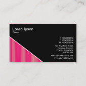 Diagonal V3 - Schwarz - Abstrakt 090716(07) Visitenkarte (Rückseite)