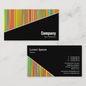 Diagonal V3 - Schwarz - Abstrakt 120716(010) Visitenkarte (Vorne/Hinten)