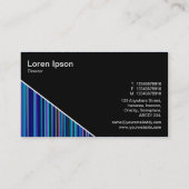 Diagonal V3 - Schwarz - Abstrakt 120716(012) Visitenkarte (Rückseite)