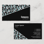 Diagonal V3 - Schwarz - Abstrakt 190716(06) Visitenkarte (Vorne/Hinten)