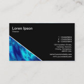 Diagonal V3 - Schwarz - Blue Pool Visitenkarte (Rückseite)