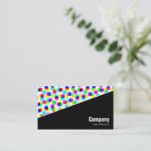 Diagonal V3 - Schwarz - Farbhalfton Visitenkarte (Stehend Vorderseite)