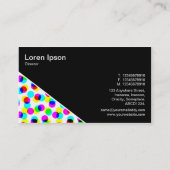 Diagonal V3 - Schwarz - Farbhalfton Visitenkarte (Rückseite)