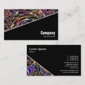 Diagonal V3 - Schwarz - Farbvortex Visitenkarte (Vorne/Hinten)