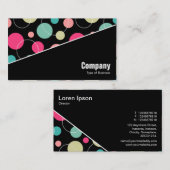 Diagonal V3 - Schwarz - Felder und Kreise 150816 Visitenkarte (Vorne/Hinten)