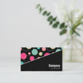 Diagonal V3 - Schwarz - Felder und Kreise 150816 Visitenkarte (Stehend Vorderseite)