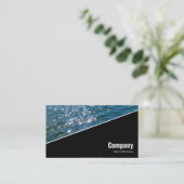 Diagonal V3 - Schwarz - glühendes Wasser Visitenkarte (Stehend Vorderseite)