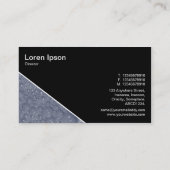 Diagonal V3 - Schwarze Seifenblasen 03 Visitenkarte (Rückseite)