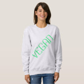 Diagonal "VEGAN" Sweatshirt (Vorne ganz)