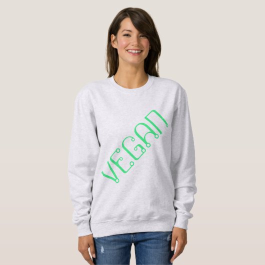Diagonal "VEGAN" Sweatshirt (Vorne ganz)