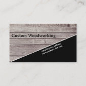 Diagonal Vintage Holzbearbeitung Beruflich Visitenkarte (Vorderseite)