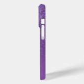Diagonal Violet Lila Glitzer Gradient Ombre Case-Mate iPhone Hülle (Rückseite / Links)