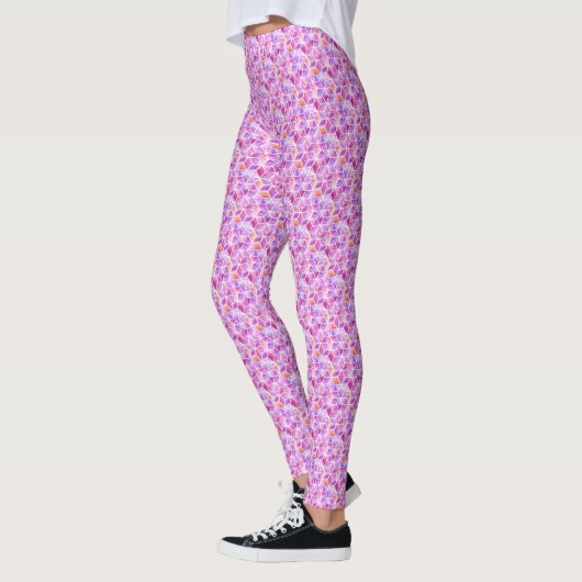 Diagonal Watercolor farbenfroh Leggings (Links)