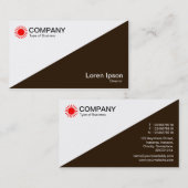 Diagonal - weiß und dunkelbraun visitenkarte (Vorne/Hinten)