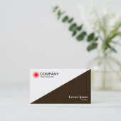 Diagonal - weiß und dunkelbraun visitenkarte (Stehend Vorderseite)