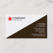 Diagonal - weiß und dunkelbraun visitenkarte (Rückseite)