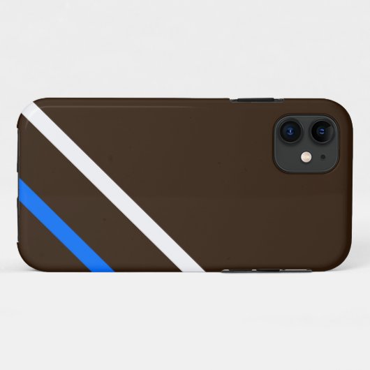 Diagonal weiße blaue Streifen auf schwarz Case-Mate iPhone Hülle (Rückseite (Horizontal))