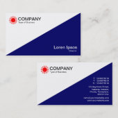 Diagonal - Weiße und tiefe Marine Visitenkarte (Vorne/Hinten)