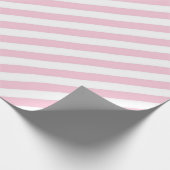 Diagonal white and pink stripes pattern geschenkpapier (Ecke)