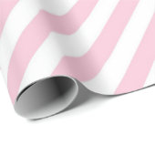 Diagonal white and pink stripes pattern geschenkpapier (Rolleneckpunkt)