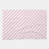 Diagonal white and pink stripes pattern geschirrtuch (Horizontal)