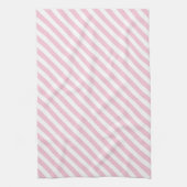 Diagonal white and pink stripes pattern geschirrtuch (Vertikal)
