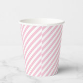 Diagonal white and pink stripes pattern pappbecher (Rechts)