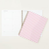 Diagonal white and pink stripes pattern planer (Anzeige)