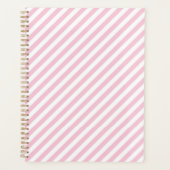 Diagonal white and pink stripes pattern planer (Vorderseite)