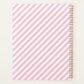 Diagonal white and pink stripes pattern planer (Rückseite)