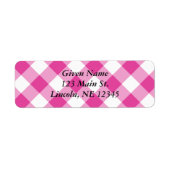 Diagonal White und Pink Gingham (Vorne)