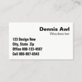 Diagonal Wood Foto Carpentry Beruflich Visitenkarte (Rückseite)