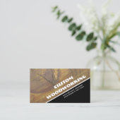 Diagonal Wood Foto Carpentry Beruflich Visitenkarte (Stehend Vorderseite)