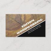 Diagonal Wood Foto Carpentry Beruflich Visitenkarte (Vorderseite)