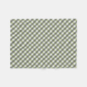 Diagonal Woven Green Gray Muster Fleecedecke (Vorderseite (Horizontal))