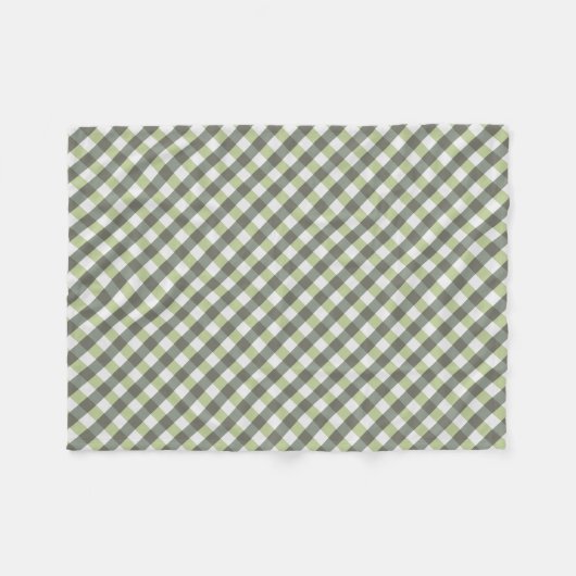 Diagonal Woven Green Gray Muster Fleecedecke (Vorderseite (Horizontal))