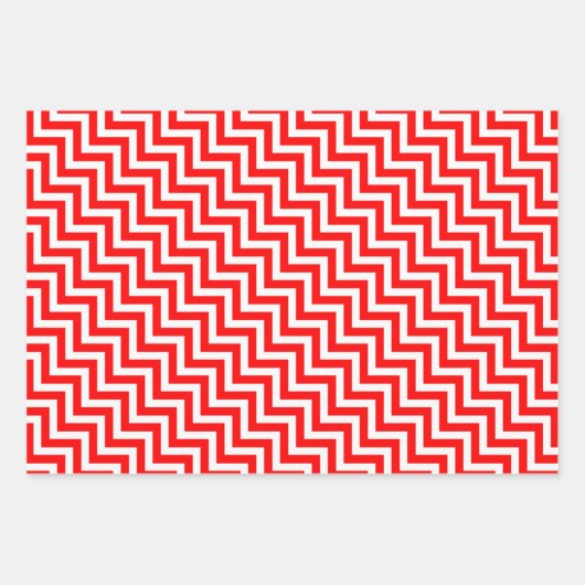 Diagonal Zickzack Geschenkpapier Set (Vorderseite 3)