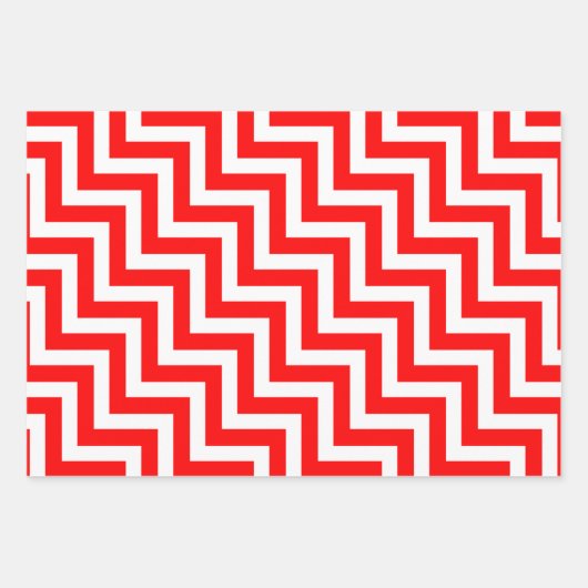 Diagonal Zickzack Geschenkpapier Set (Vorderseite 2)