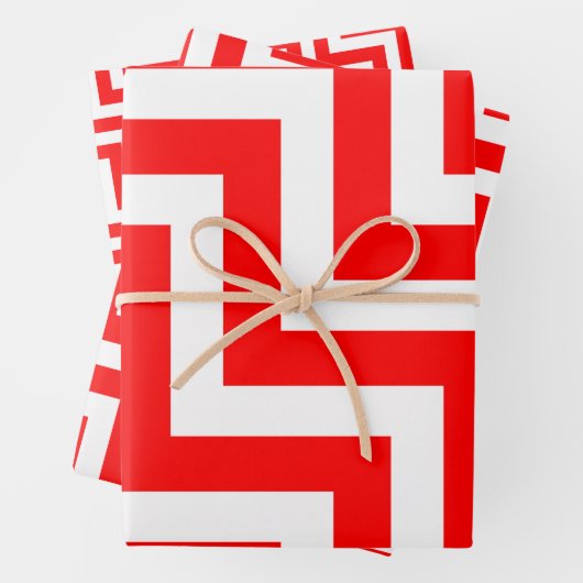 Diagonal Zickzack Geschenkpapier Set (Beispiel)