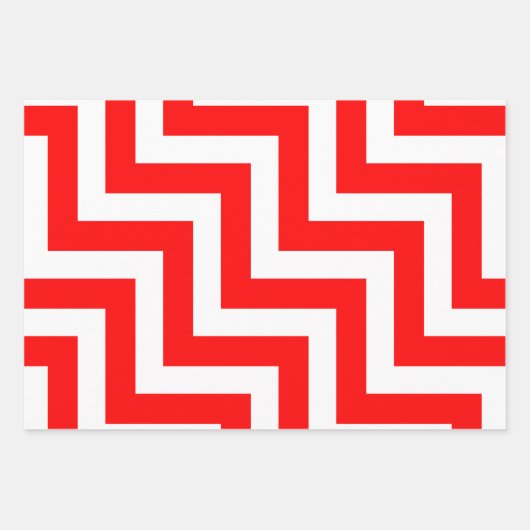 Diagonal Zickzack Geschenkpapier Set (Vorderseite)