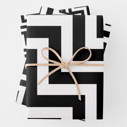 Diagonal Zickzack Geschenkpapier Set (Beispiel)