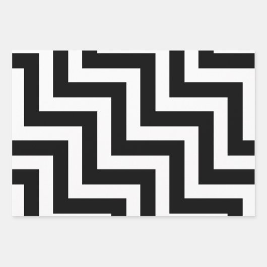 Diagonal Zickzack Geschenkpapier Set (Vorderseite)