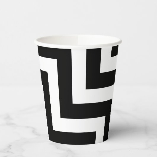 Diagonal Zickzack Pappbecher (Links)