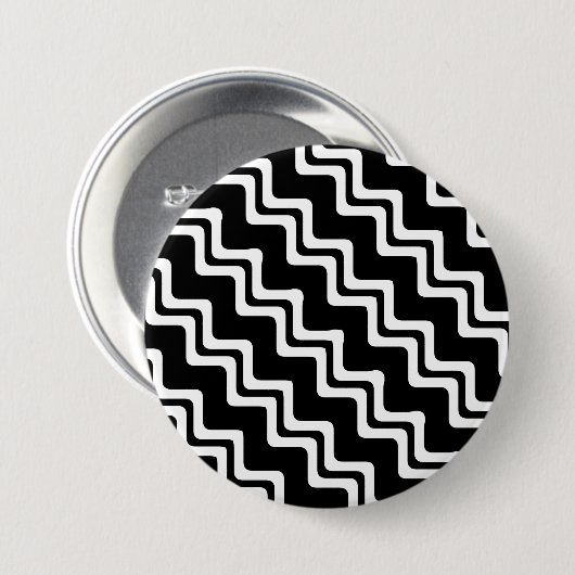 Diagonal Zig Zag Muster für zwei farbige Linien Button (Vorne & Hinten)