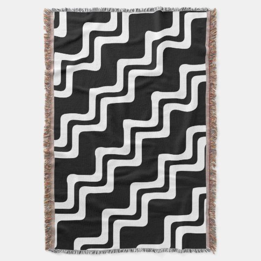 Diagonal Zig Zag Muster für zwei farbige Linien Decke (Vorderseite Vertikal)