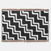 Diagonal Zig Zag Muster für zwei farbige Linien Decke (Vorderseite)