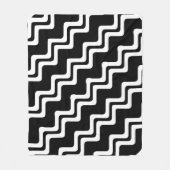Diagonal Zig Zag Muster für zwei farbige Linien Fleecedecke (Vorderseite)